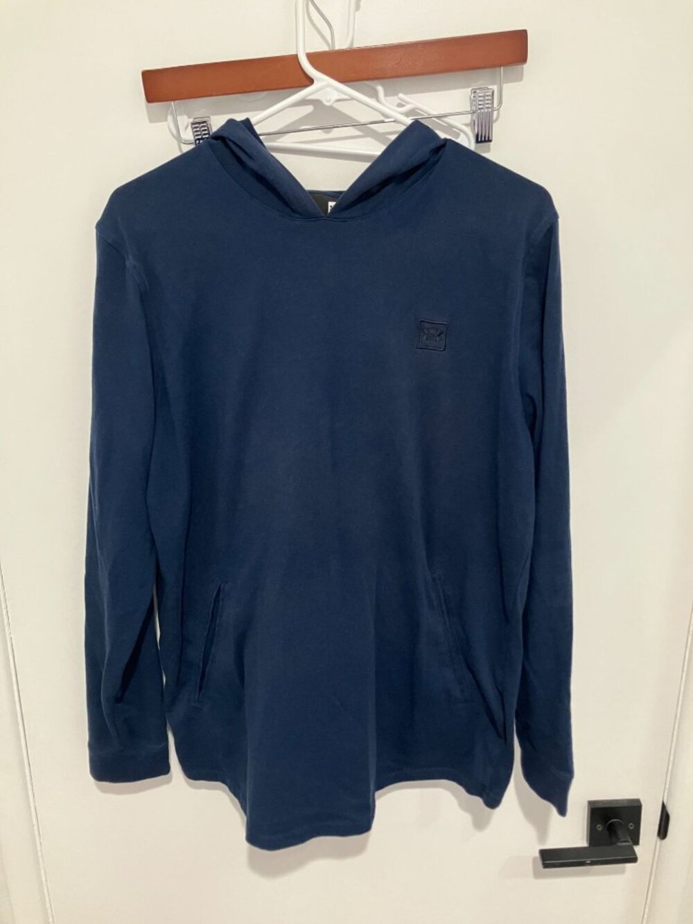 Under Armour Men's Lightweight Pullover Hoodie, Navy, Size Large
